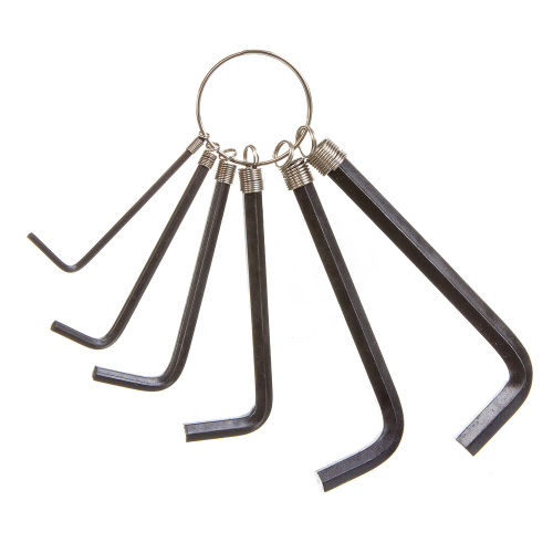 Набор шестигранников YC-268L-1 на связке 2/3/4/5/6/7 (6 частей), чёрный