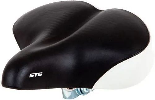 Седло STG YBT-8045, черный с белым, черный