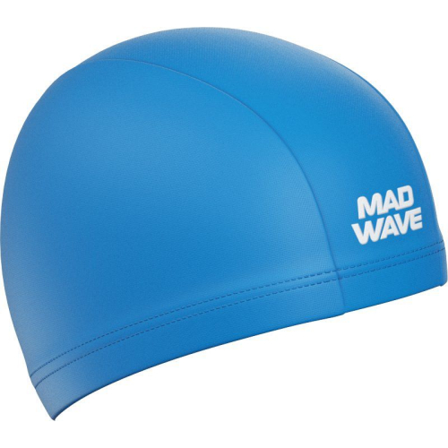 Шапочка текстильная Mad Wave Adult Lycra, голубой