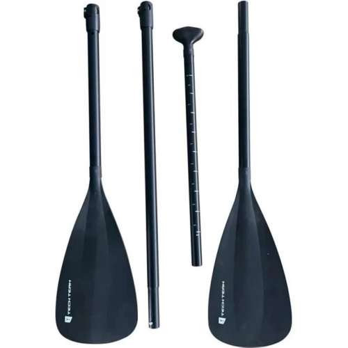 Весло алюминиевое комбинированное 2-в-1: одно/двух стороннее Tech Team, NN010741