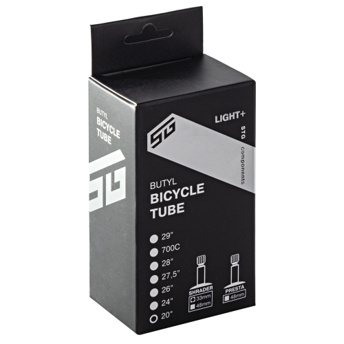 Камера велосипедная STG Light+, 20Х1.95/2.3, бутил, автониппель 33 мм, (упак.: коробка)