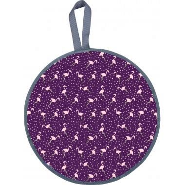 Ледянка НИКА мягкая круглая принтованная, с фламинго