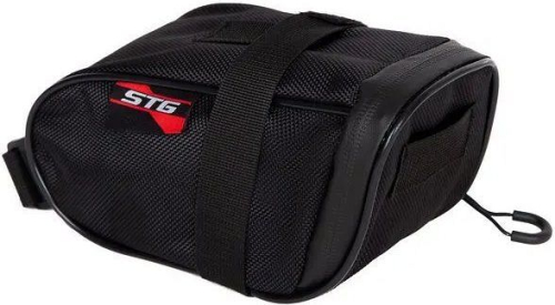 Велосумка под седло STG влагозащищенная, 18х9х9 см, 1.1 л, черный, модель 555-534