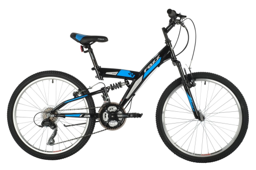 Велосипед FOXX ATTACK 24" (2021), рама 14" (130-155 см), черный