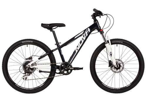 Велосипед Novatrack Extreme 8.HD 24 (2025), рама 13" (130-155 см), черный-белый