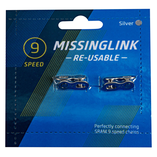 Замок цепи Bike Parts CL-09, 9 ск., 2 шт. на блистере