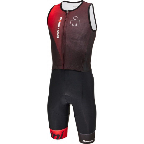Трисьют без рукавов Santini Ikaika - Ironman NS Trisuit, красный-черный