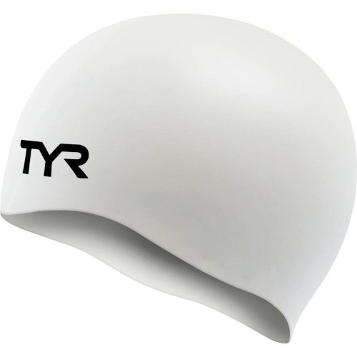 Шапочка для плавания TYR Wrinkle Free Silicone Cap, белый