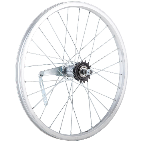 Колесо 20" заднее(без резины), одинарный алюм.обод 28 отв, торм.втулка сталь, гайка