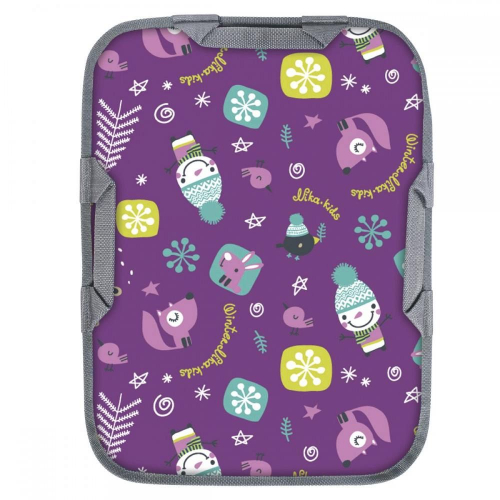 Ледянка НИКА мягкая прямоугольная принтованная, зимняя баклажановая