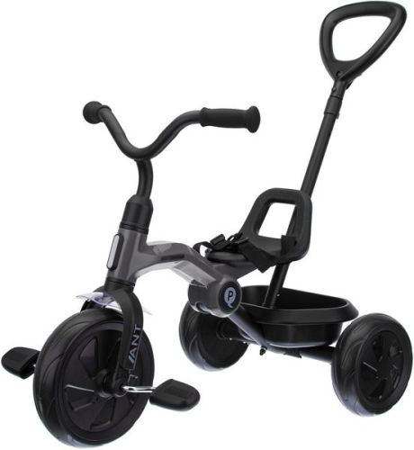 Велосипед трехколесный QPlay Eva LH510, с ручкой (92-98 см), серый