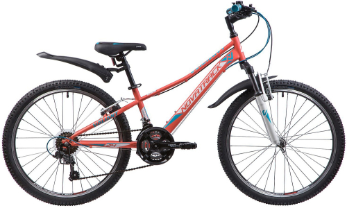 Велосипед NOVATRACK VALIANT 24" (2019), рама 12" (130-155 см), оранжевый