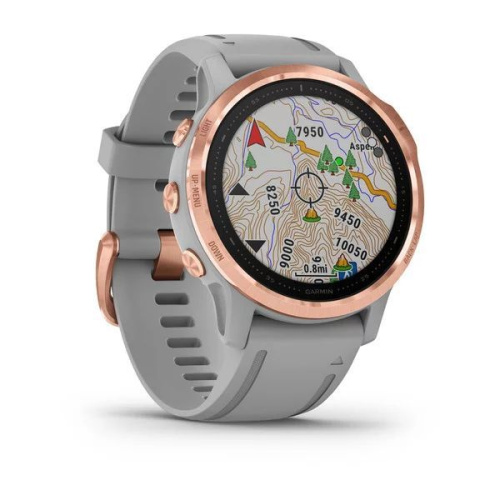 Часы GARMIN Fenix 6S Sapphire (Rose Gold/Gray Band)