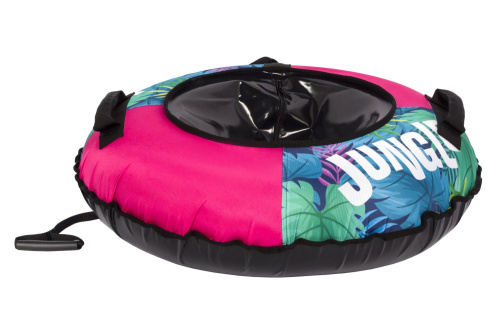 Тюбинг Snowstorm BZ-70_JUNGLE, 70 см, розовый с зеленым