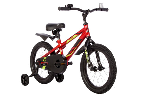 Велосипед Novatrack Juster 16" (2023), рама 10.5" (98-110 см), красный