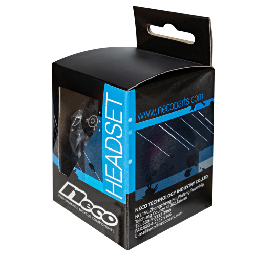 Рулевая колонка Neco H383AEM, ZS44/56, 1 1/8-1 1/2", алюм.чашки, пром.подшипники, черный