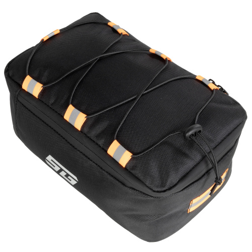 Велосумка на багажник STG модель FB-017, 28х17х12 см, черный-оранжевый