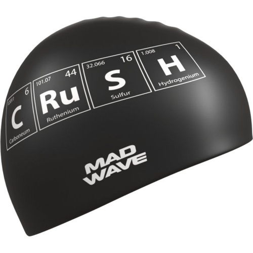 Шапочка силиконовая Mad Wave Crush, черный