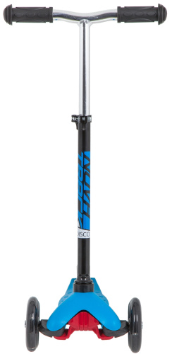 Самокат-кикборд Novatrack Disco-kids Basic (2020), черный-темно-синий