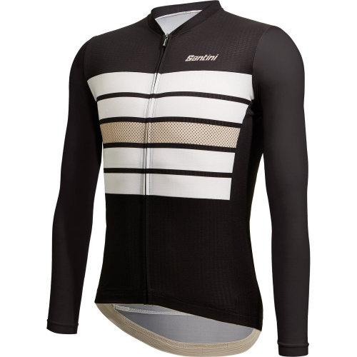 Веломайка с длинным рукавом Santini Sleek Bengal LS Cycling Jersey, черный