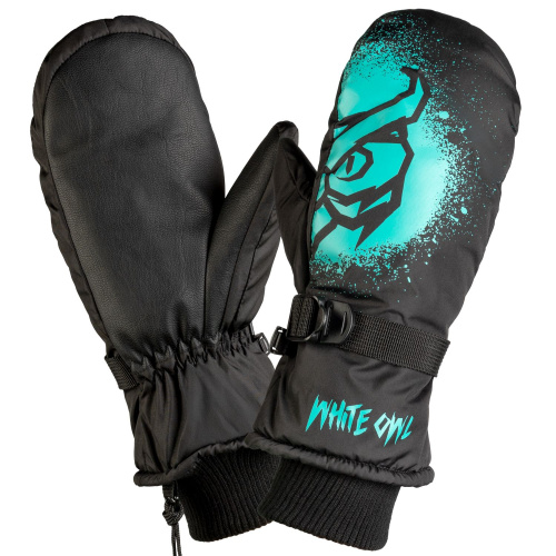 Варежки горнолыжные White Owl Pro Mitt Mns, мужские, черный-бирюзовый