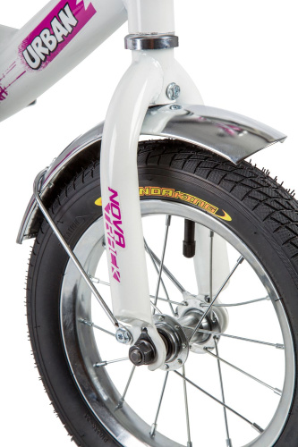 Велосипед NOVATRACK URBAN 12" (2019), рама 8.5" (92-98 см), белый