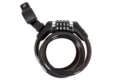 Замок, трос спиральный, кодовый диам.12х120см