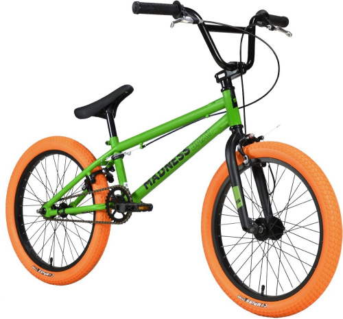 Велосипед Stark Madness BMX 1 (2023), зелено-оранжевый