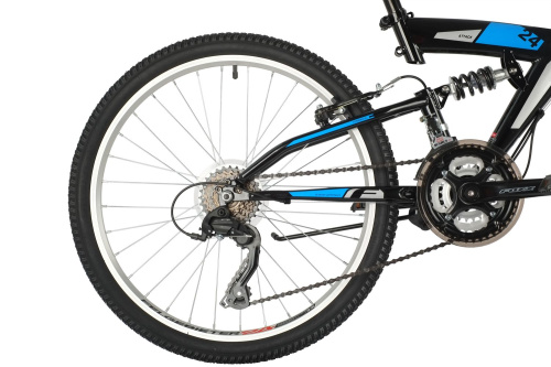 Велосипед FOXX ATTACK 24" (2021), рама 14" (130-155 см), черный