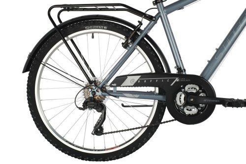 Велосипед STINGER TRAFFIC 26" (2021), рама 20" (175-185 см), серый