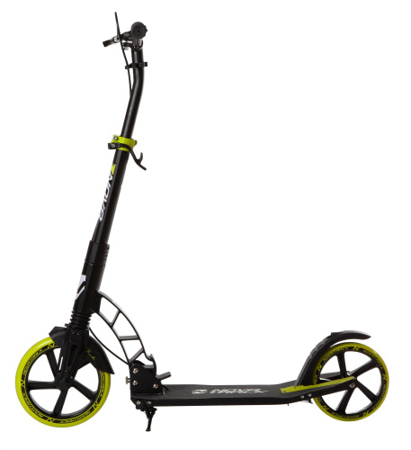 Самокат Novatrack DEFT 230 PRO'20 Brake (2021), черный-лимонный