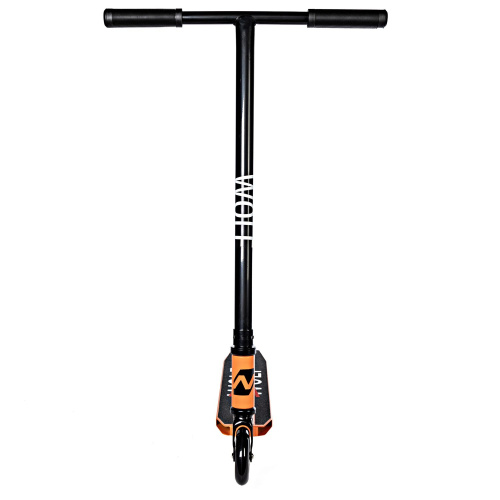 Трюковой самокат Novatrack Wolf 10 (2024), черный-оранжевый
