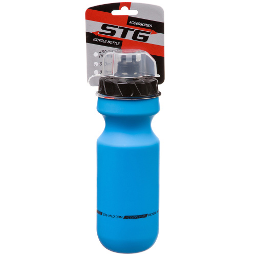 Велофляга STG CSB-542M, 600 мл, с крышкой, голубой