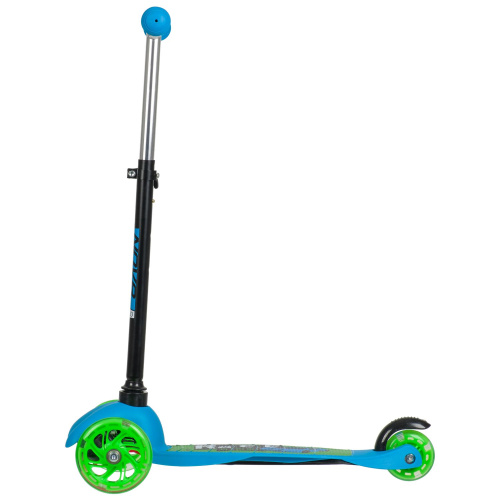 Самокат-кикборд Novatrack Disco-kids Print Basic (2020), бирюзовый