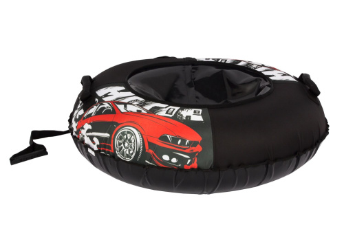 Тюбинг Snowstorm BZ-110_MOTOR, 110 см, черный с красным