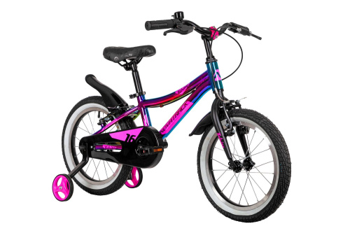 Велосипед NOVATRACK KATRINA V-brake 16" (2022) (98-110 см), фиолетовый