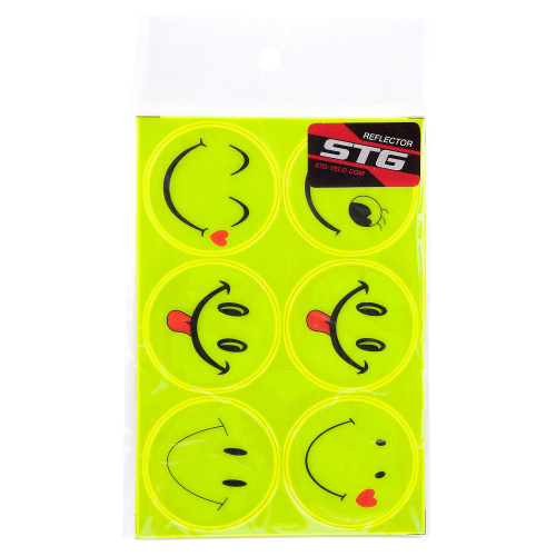 Светоотражатель STG  комлект наклеек "Смайлы".
