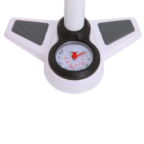 Насос напольный велосипедный высокого давления с манометром и адаптером "Presta"-"Schrader", белый